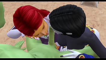 Dc superheroes hentai with raven and starfire