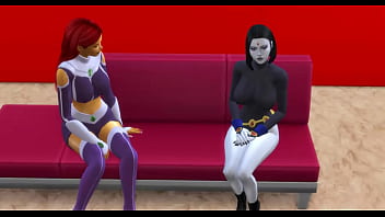 Dc superheroes hentai with raven and starfire