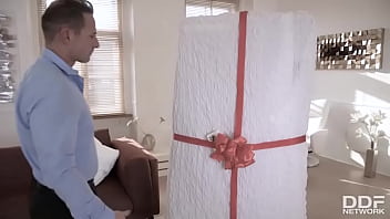 Blonde babe in a box