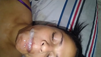 Cheating wife side riding and fucked by black then in reverse missionary and he cums in her mouth