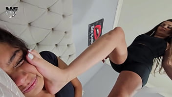 Merciless face trampling for pleasure