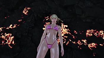 Lili get's stretched by king bikini mod