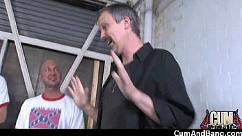 Deepthroat for group of white cocks 16