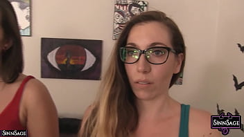 Hot babes sinn sage and samantha grace squeeze their cute tits