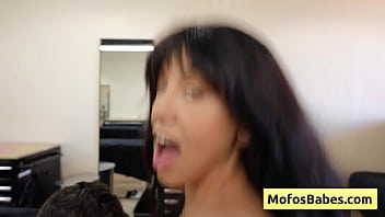 Lovely teenager cutie riding massive dick and loves big dick inside her shaved juicy cunt