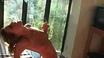 Great blonde whore smokes cigarettes