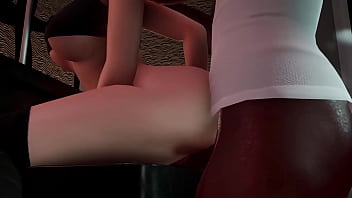 Slut gets fucked by a bbc on a barstool in a club