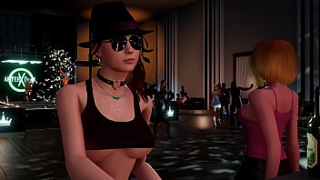 Slut gets fucked by a bbc on a barstool in a club