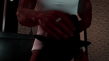 Slut gets fucked by a bbc on a barstool in a club