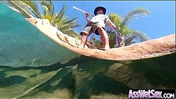 Oiled horny big butt girl get bang deep in ass clip 17