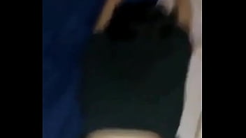 With the thong on one side and the cock all the way to the bottom