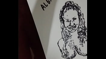 Undressing woman in drawing 4