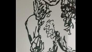 Undressing woman in drawing 4