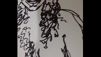 Undressing woman in drawing 4