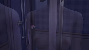 Fuck with girlfriend ends in the bathroom