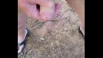 Jerking My Fat Cock In The Trees thumbnail