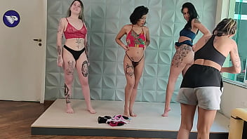 Recording backstage of the girls at the himeros mansion changing panties between them