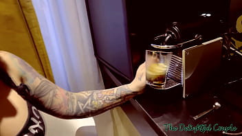 Cum coffee for my slutty tattooed ex girlfriend