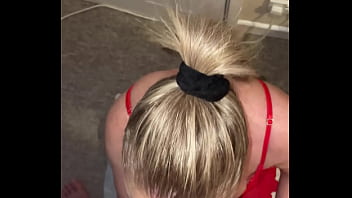 Step son never tired from blowjob suck his big dick lick his balls and finish on tits