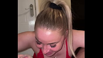 Step son never tired from blowjob suck his big dick lick his balls and finish on tits