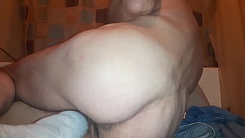 No lube dildo in ass