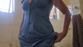 Upskirt pussy eating and fingering