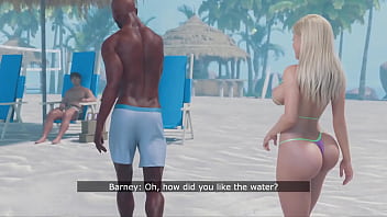 3d cheating on the beach animated wife gets fucked in all holes by boss and cums in pussy