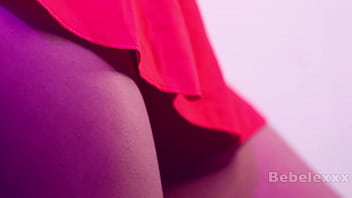 She gets so horny dancing in red