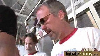 Hot Ebony Bukkake Gangbang 23 thumbnail