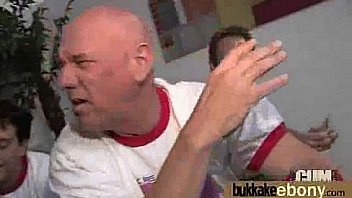 Hot ebony bukkake gangbang 23