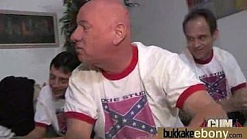 Hot ebony bukkake gangbang 23