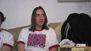 Hot ebony bukkake gangbang 23