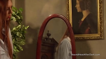 Sexy busty lesbian slaves moaning from pleasure and punishment with mistress