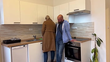 Horny blonde real estate agent cheats on her husband with client