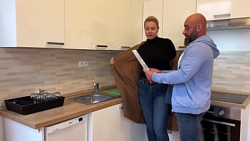 Horny blonde real estate agent cheats on her husband with client