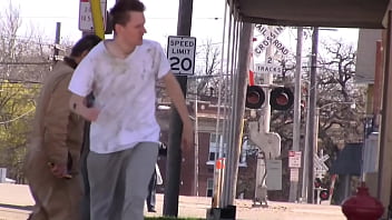 Homeless man looking for love on a saturday night