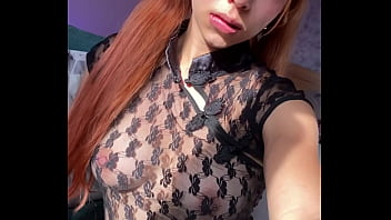 My first experience masturbating with gloves on my room