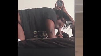 Beautiful bbw sucks deep long cock