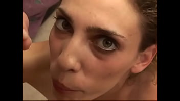 Pov bitch gets her tight cunt slammed in living room