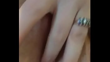 Playing with my pussy pushing out cream