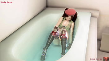 エロアニメ 軍人美女が風呂でオナニー中に捕まり、激しく貫かれる asmr サンプル