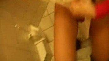 Fucked horny blonde on the toilet