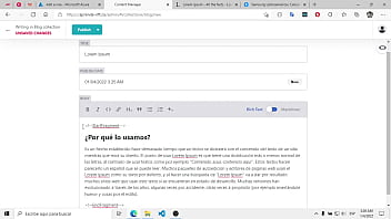 Post a la pagina web