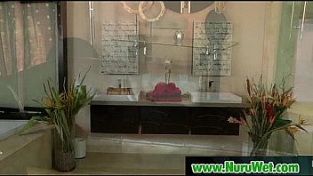 Sexy masseuse gives amazing nuru massage and wet handjob 15