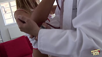 This female nurse had her daily portion of a doctor's substantial and impressive male reproductive organ and really enjoyed it This female nurse had her daily portion of a doctor's substantial and impressive male reproductive organ and really enjoyed it