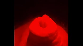 Slowly playing with my slaves cock