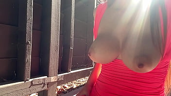 European stepmom artemisia love showing her big boobs and making them bounce