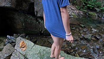 Perfect ass undresses and gets aroused in public amateur