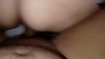 Reverse cowgirl hot gilf rides like a whore