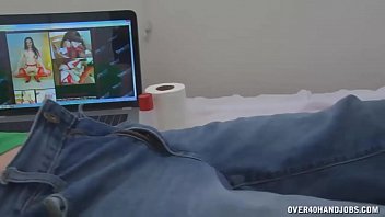 His favorite pornstar jerks his cock in dreams